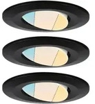 Paulmann - Homespa 3er Set Led Einbauleuchte Calla Schwarz 9 Cm Schwenkbar