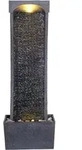98 Cm Indoor/outdoor Moderner Gebogener Kunstschiefer-wasserfallbrunnen Mit