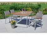 Naxos Set 5tlg 4 Sessel Tisch 150(200)x90cm
