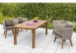 Imperia Set 5tlg 4 Sessel Kissen Tisch 185x90cm