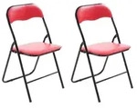 2er Set Klappstuhl Felix Rot/schwarz