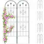 Rankgitter 2er Set, Metall, 180 X 50 Cm, Vintage Rankhilfe Garten, Rundbogen &