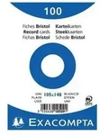 Exacompta Karteikarte 10509e Din A6 Blanko Wei&szlig; 100 St./pack.