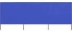 3-teiliges Windschutzgewebe 400 X 80 Cm Azurblau Vidaxl