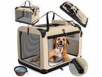 Hundebox Hundetransportbox faltbar Inkl.Hundenapf Transporttasche Hundetasche