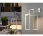 4in1 Akku Tischleuchte Portofino Wei&szlig;, Solar & Usb Aufladbar, Mit Wandhalterung