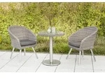 Boulevard Set 3tlg 2 Sessel 1 Tisch &Oslash;65cm Stahl/kunststoff