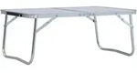Klappbarer Campingtisch Wei&szlig; Aluminium 60 X 40 Cm Vidaxl