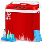 32 L K&uuml;hlbox 12v 230v Stecker Mini-k&uuml;hlschrank Thermoelektrische Warmhaltebox...