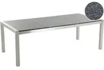 Beliani - Gartentisch Grau/silber Granit Edelstahl 220 X 100 Cm Poliert Modern