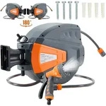 Arebos Gartenschlauchaufroller Gartenschlauch Wasserschlauch Schlauch Orange 15 M