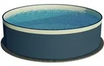 Stahlwandpool Rund Gr&ouml;&szlig;e W&auml;hlbar, 90 Cm Tief, Stahl 0,3 Mm Anthrazit, Folie 0,2 Mm