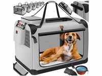 LOVPET® Hundebox Hundetransportbox faltbar Inkl.Hundenapf Transporttasche