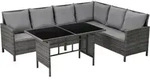 Svita Madison Rattan-lounge Ecksofa Rattan-lounge Gartenm&ouml;bel-set Garnitur Grau