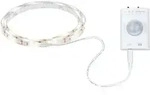 Paulmann Led Strip Batteriebetrieben, 1m, 3000 K Warmwei&szlig;, Wei&szlig;, Bewegungsmelder,