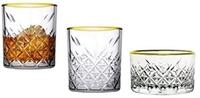 Pasabahce - 96818 Timeless Golden Touch 3 Teilig Im Kristall-design Retro...