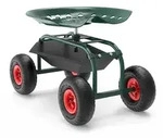 Wiltec - Gartenwagen Mit Ablagefl&auml;che Bis 150kg Gartenhocker Mit Reifen