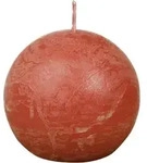 Bolsius Rustik Kugelkerze Herbstliches Orange, Durchmesser 7,6 Cm Stumpen- Und