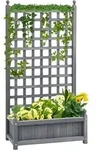 Outsunny Hochbeet Pflanzkasten Mit Rankgitter Blumenkasten Rankkasten Rosenbogen Mit 