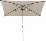 City Mittelstockschirm Anthrazit/natur 140x210cm Gestell Stahl Anthrazit, Bezug...