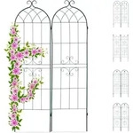 Rankgitter 2er Set, Metall, 180 X 50 Cm, Vintage Rankhilfe Garten, Geschwungene Form,
