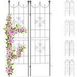 Rankgitter 2er Set, Metall, 180 X 50 Cm, Rankhilfe Garten, Vintage, Verzierte Spitze,