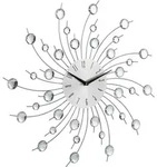 Relaxdays - Wanduhr Xl Mit Glitzer, K&uuml;chenuhr Gro&szlig;, Moderne Wohnzimmeruhr,