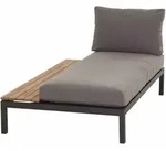 Recamiere Alvida Rechts Alu, Kissen, Teak Fsc 100%