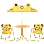 Vidaxl - 3-tlg. Garten-bistro-set F&uuml;r Kinder Mit Sonnenschirm Gelb
