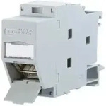 Btr Metz Connect 130b117003-e Netzwerkdose Hutschiene Cat 6a Lichtgrau (ral 7035)