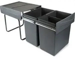 8199423] Poubelle De Recyclage Emuca 8199423 Plastique 40l Gris Anthracite