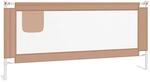 Kleinkind-bettschutzgitter Taupe 200x25 Cm Stoff Vidaxl
