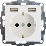 Kopp - Athenis &ndash; Schutzkontakt-steckdose Mit 2 Usb-anschl&uuml;ssen, Reinweiss -