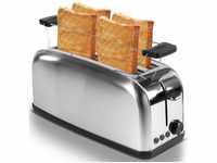 Edelstahl 4 Scheiben Langschlitz Toaster Cool-Touch Gehäuse Krümelfach Mit
