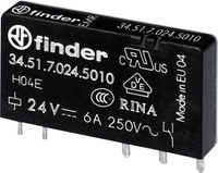 Relais 34.51.7.024.5010, 24 V-, 1xum, 6 A - Finder