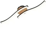 Briloner - Led Deckenleuchte Deckenlampe Wandlampe 2-flammig 12 W Holz-schwarz