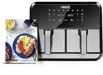 Digitale Hei&szlig;luftfritteuse Doppelkorb 8ltr 8 Programme, Timer 2400 Watt