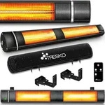 Infrarot Heizstrahler 3000w Schwarz Mit Fernbedienung & Abdeckung W&auml;rmestrahler