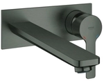Grohe Lineare - Unterputz-waschtischarmatur, 2-loch-montage, Hard Graphite Geb&uuml;rstet