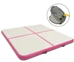 Vidaxl Inflatable Gymnastics Mat With Pump 200x200x10 Cm Pvc Pink
