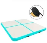 Aufblasbare Gymnastikmatte Mit Pumpe 200x200x10 Cm Pvc Gr&uuml;n Vidaxl