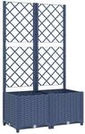 Pflanzk&uuml;bel Mit Spalier Dunkelgrau 80x40x136 Cm Pp - Vidaxl