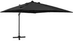 Ampelschirm Mit Led-beleuchtung 300 Cm Schwarz Vidaxl