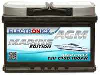 Electronicx Marine Edition Batterie AGM 100 AH 12V Boot Schiff...