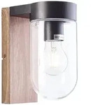 Lampe Cabar Au&szlig;enwandleuchte Holz Dunkel/schwarz 1x A60, E27, 40w, Geeignet F&uuml;r
