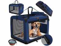 Hundebox Hundetransportbox faltbar Inkl.Hundenapf Transporttasche Hundetasche