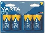 Varta Batterie Alkaline, Mono, D, Lr20, 1.5v, Longlife Power, 4 St&uuml;ck