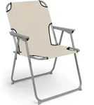 Klassischer Piccolo Klappstuhl - Beige - Campingstuhl Angelstuhl Faltstuhl Klappbar
