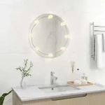 Wandspiegel Mit Led-beleuchtung Rund Glas Vidaxl