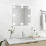 Vidaxl Wandspiegel Mit Led-beleuchtung Quadratisch Glas